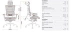 Hood i29 Fabric and Mesh Ergonomic Office Chair, view 22