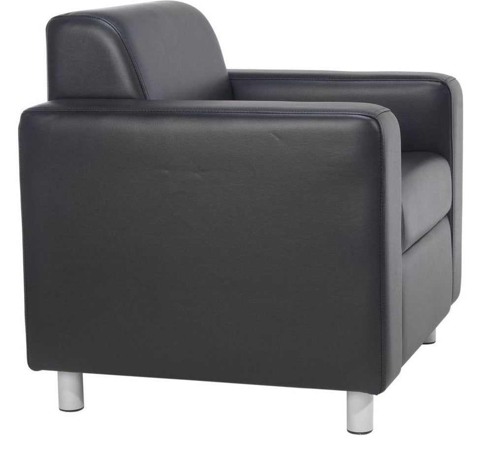 Iceberg Leather Faced Armchair from another angle