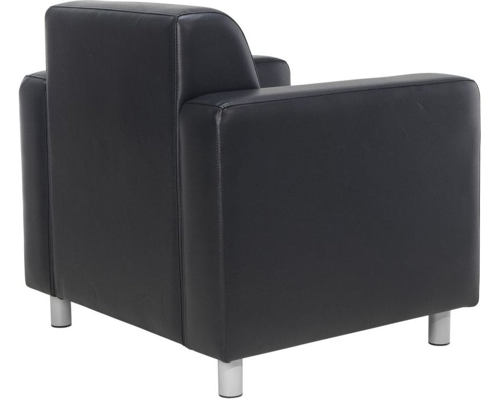 Iceberg Leather Faced Armchair from another angle