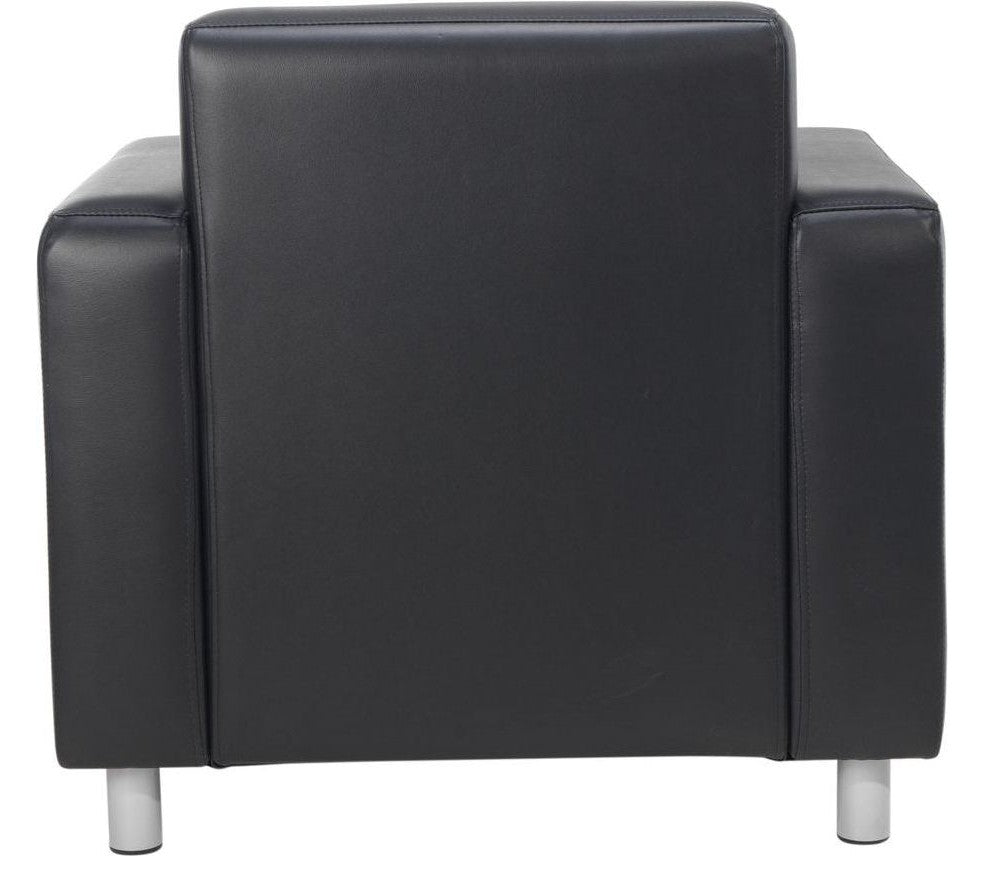 Iceberg Leather Faced Armchair from another angle