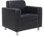 Iceberg Leather Faced Armchair another view