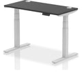 Impulse Air Night sit-stand desk, 1200 x 600, silver frame