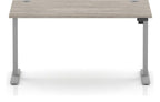 Impulse Air lite sit-stand desk, 1400 x 800, silver frame, grey oak top, another view 1