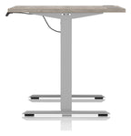 Impulse Air lite sit-stand desk, 1400 x 800, silver frame, grey oak top, another view 2
