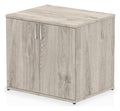 Impulse desk high cupboard, in grey oak