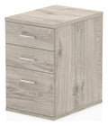 Impulse desk high pedestal, 600 deep, in grey oak
