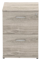 Impulse filing cabinet, 2 drawers, in grey oak, another view 1