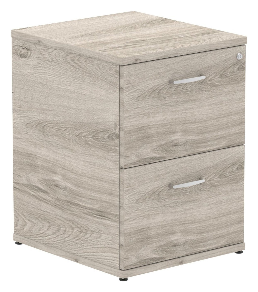 Impulse filing cabinet, 2 drawers, in grey oak, another view 2