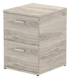 Impulse filing cabinet, 2 drawers, in grey oak