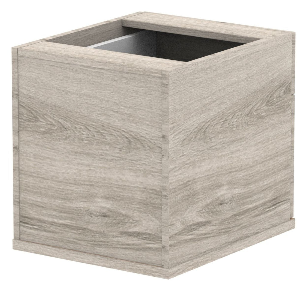 Impulse fixed pedestal, 2 drawers, in grey oak, another view 4