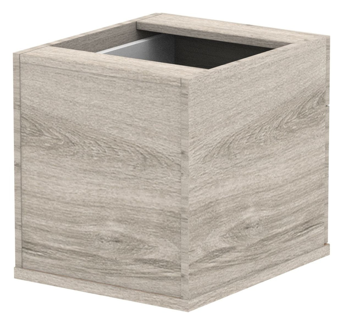 Impulse fixed pedestal, 2 drawers, in grey oak, another view 4