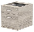 Impulse fixed pedestal, 2 drawers, in grey oak