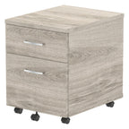 Impulse mobile pedestal, 2 drawers, in grey oak