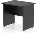 Impulse night straight desk with panel legs, 800 x 600, matching panel legs, black top