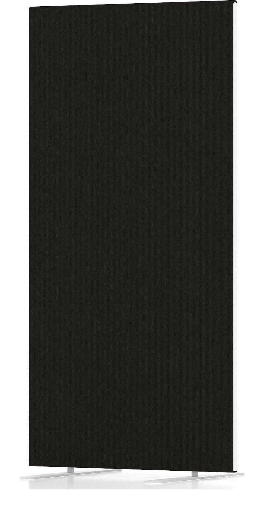 Impulse plus free standing floor screen, 1200mm high, black