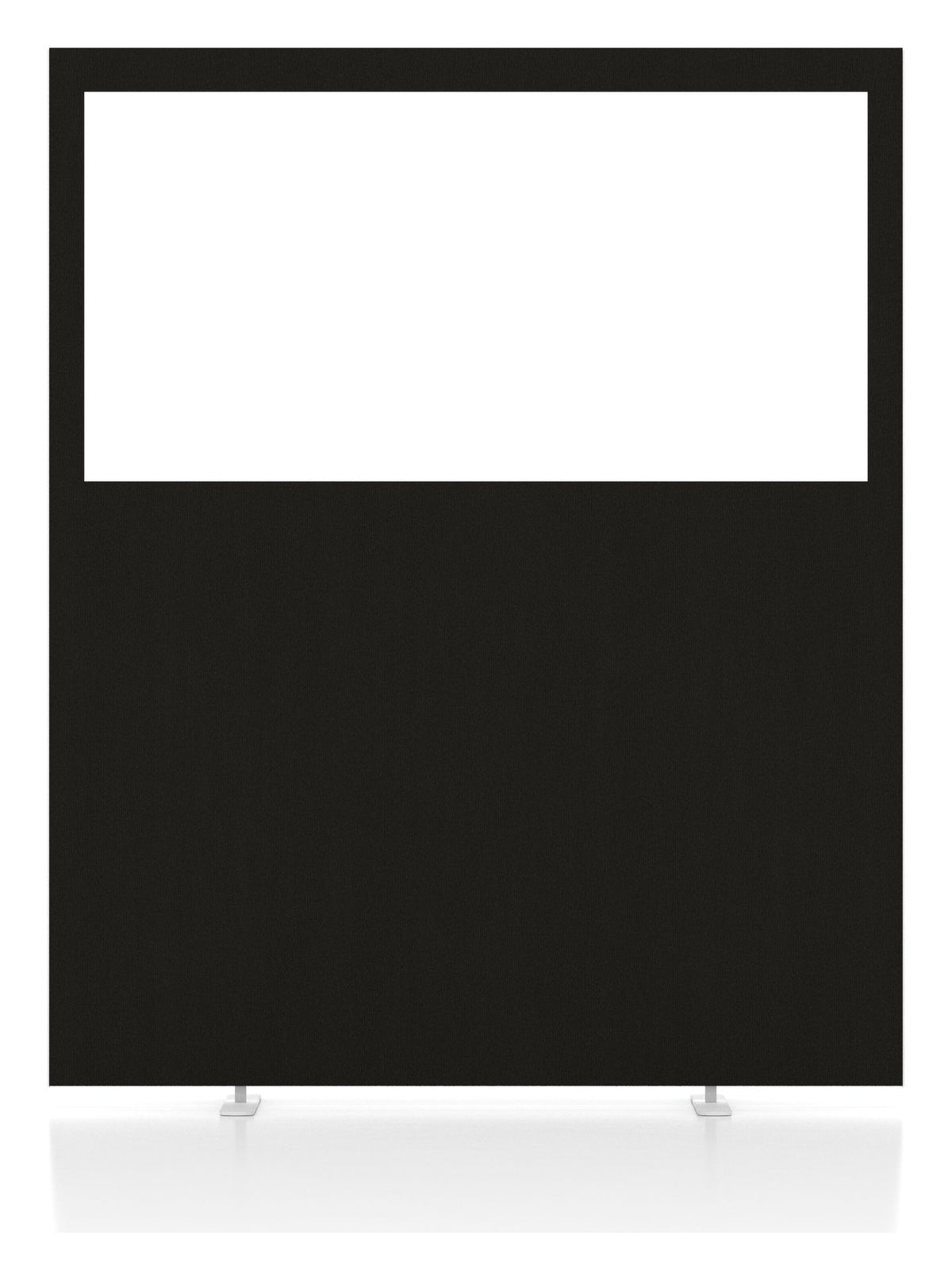 Impulse plus half vision floor screen, 1500mm high, black, another view 1