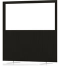 Impulse plus half vision floor screen, 1200mm high, black