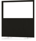 Impulse plus half vision floor screen, 1200mm high, black