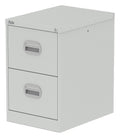 Impulse Qube filing cabinet, 2 drawers, in grey