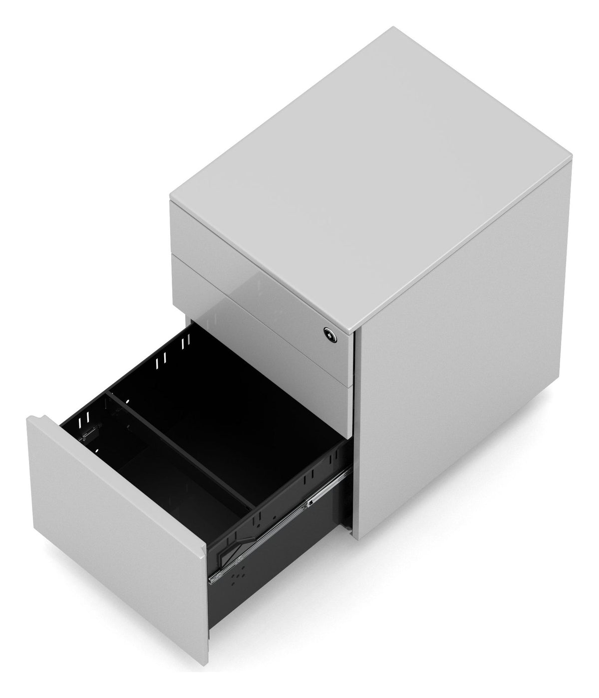 Impulse Qube mobile steel pedestal, in grey, another view 3
