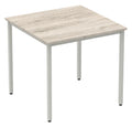 Impulse rectangular meeting table with box frame, 800 x 800, grey oak top