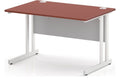 Impulse Pastel straight desk with cantilever legs, 1200 x 800, white frame, brick red top