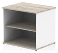 Impulse two-tone desk high bookcase, in grey oak & white