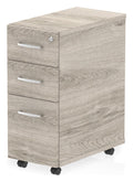 Impulse under desk pedestal, narrow, in grey oak