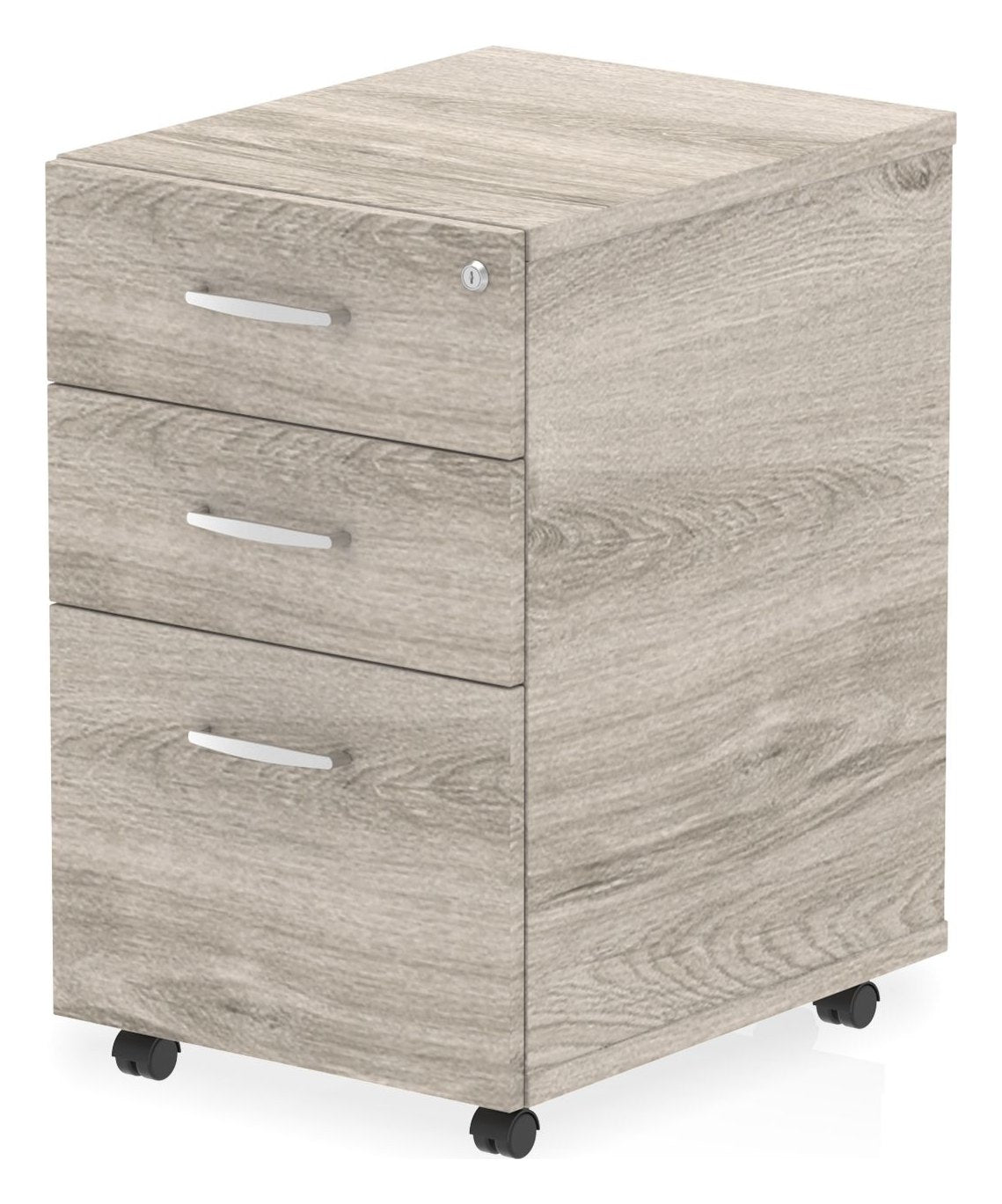 Impulse under desk pedestal, standard, in grey oak