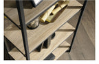 Industrial Style 4 Shelf Bookcase, view 4
