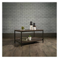 Industrial Style Coffee Table Smoked Oak