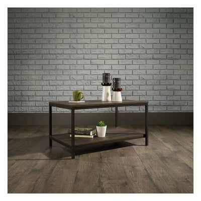 Industrial Style Coffee Table Smoked Oak