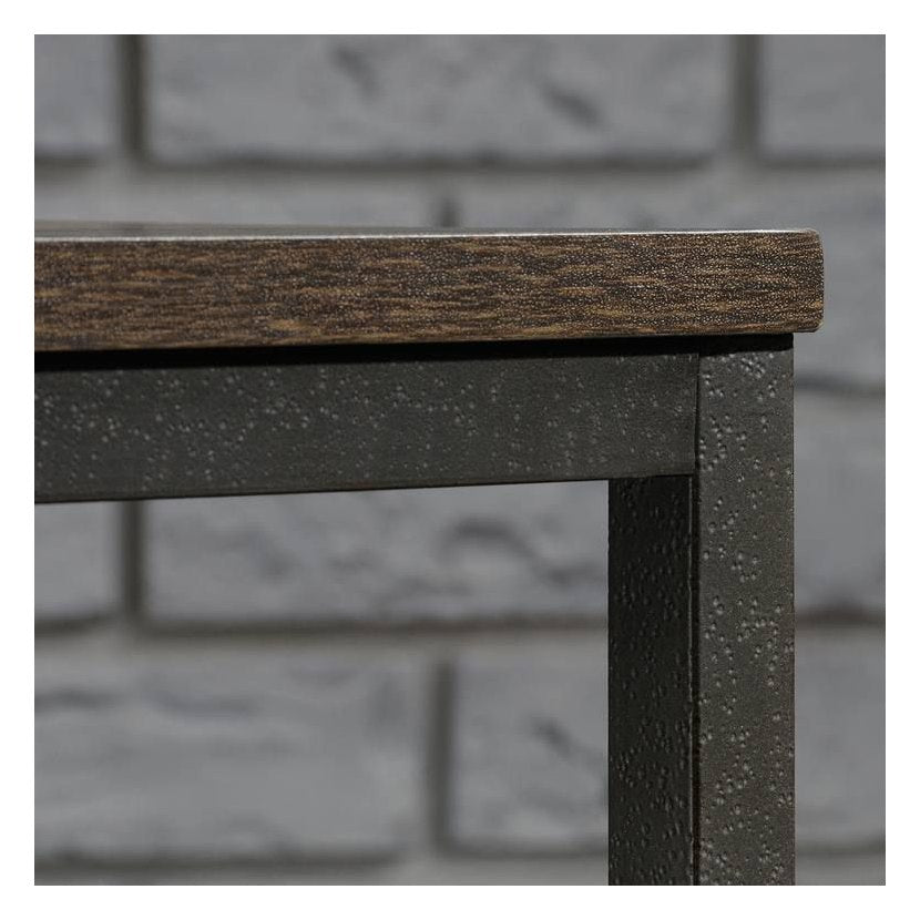 Industrial Style Coffee Table Smoked Oak, view 4