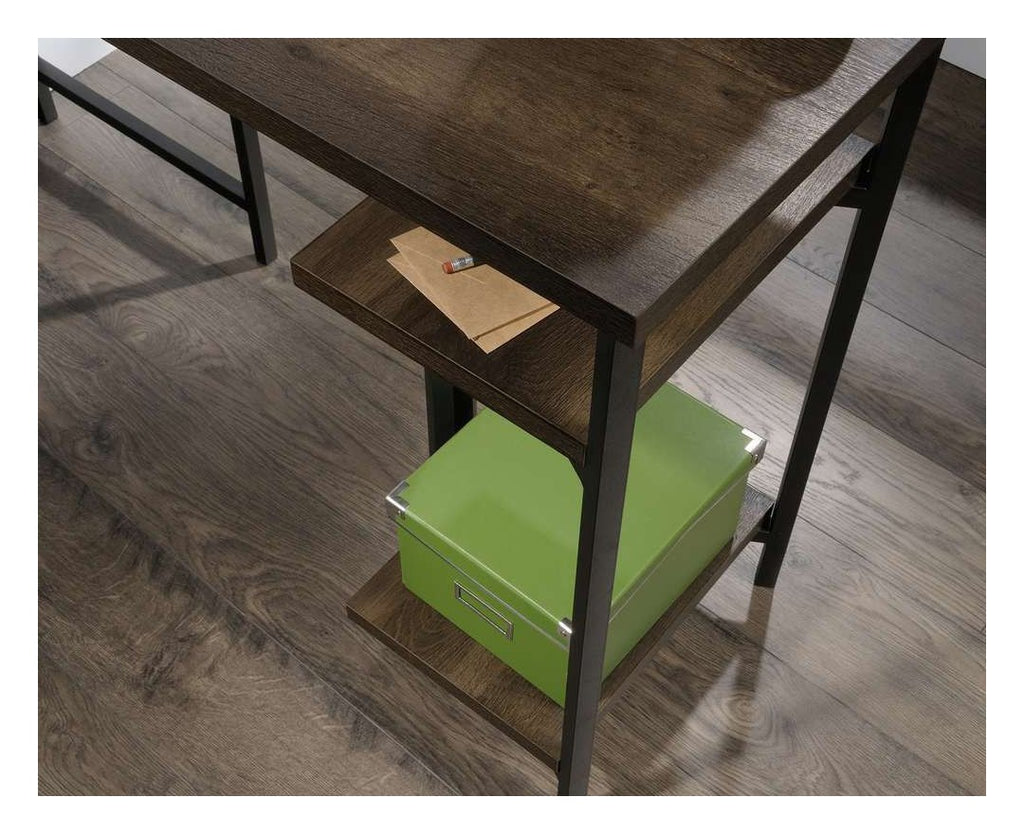 Industrial Style L-Shaped Desk Smoked Oak, view 5