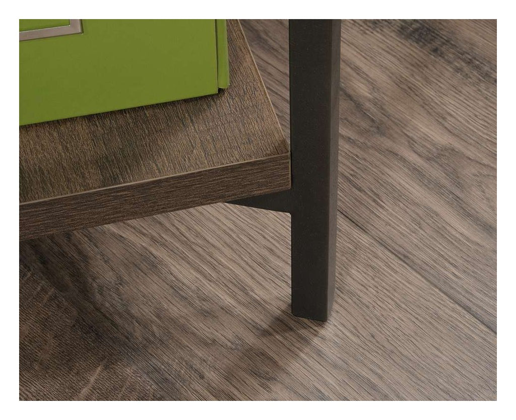 Industrial Style L-Shaped Desk Smoked Oak, view 7