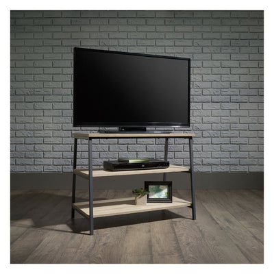 Industrial Style TV Stand and Trestle Shelf