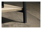 Industrial Style TV Stand and Trestle Shelf in charter oak, view 4
