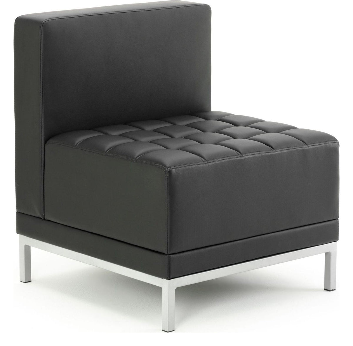 Infinity modular leather sofa, straight back unit