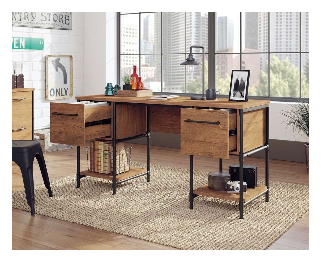 Iron Foundry Double Pedestal Desk, view 2