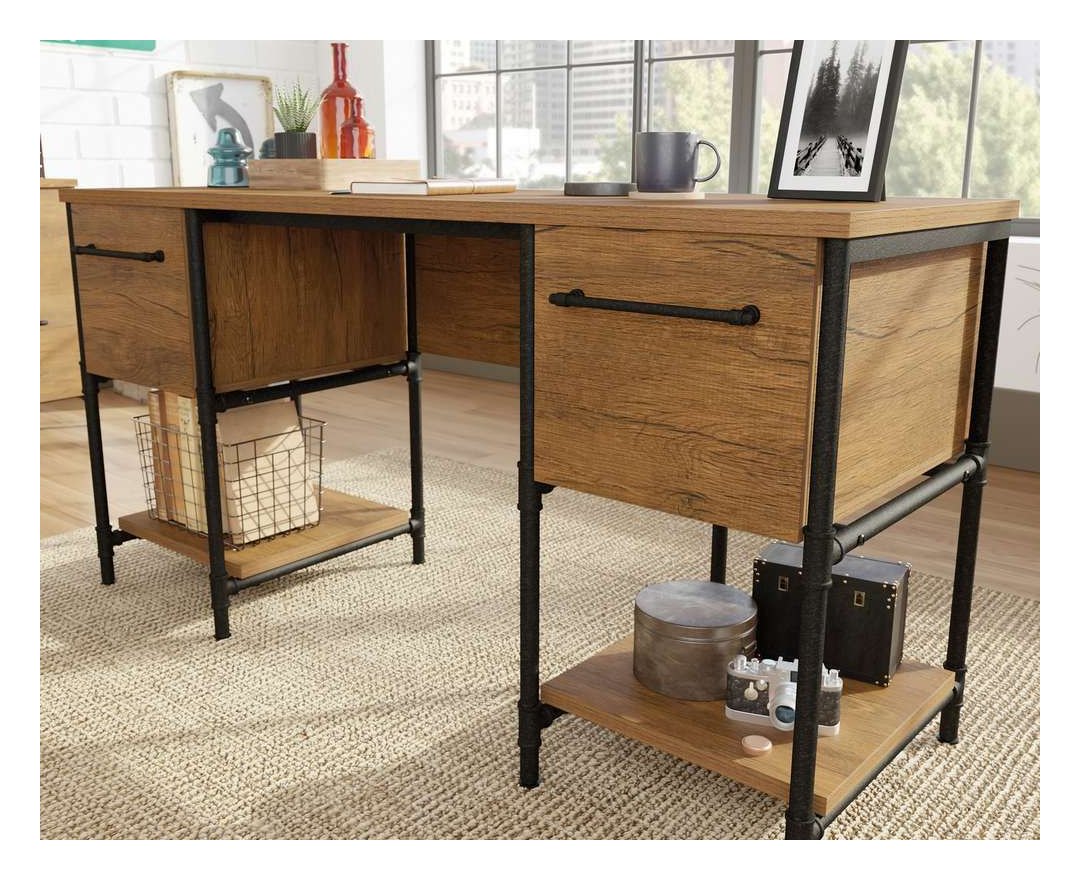 Iron Foundry Double Pedestal Desk, view 3
