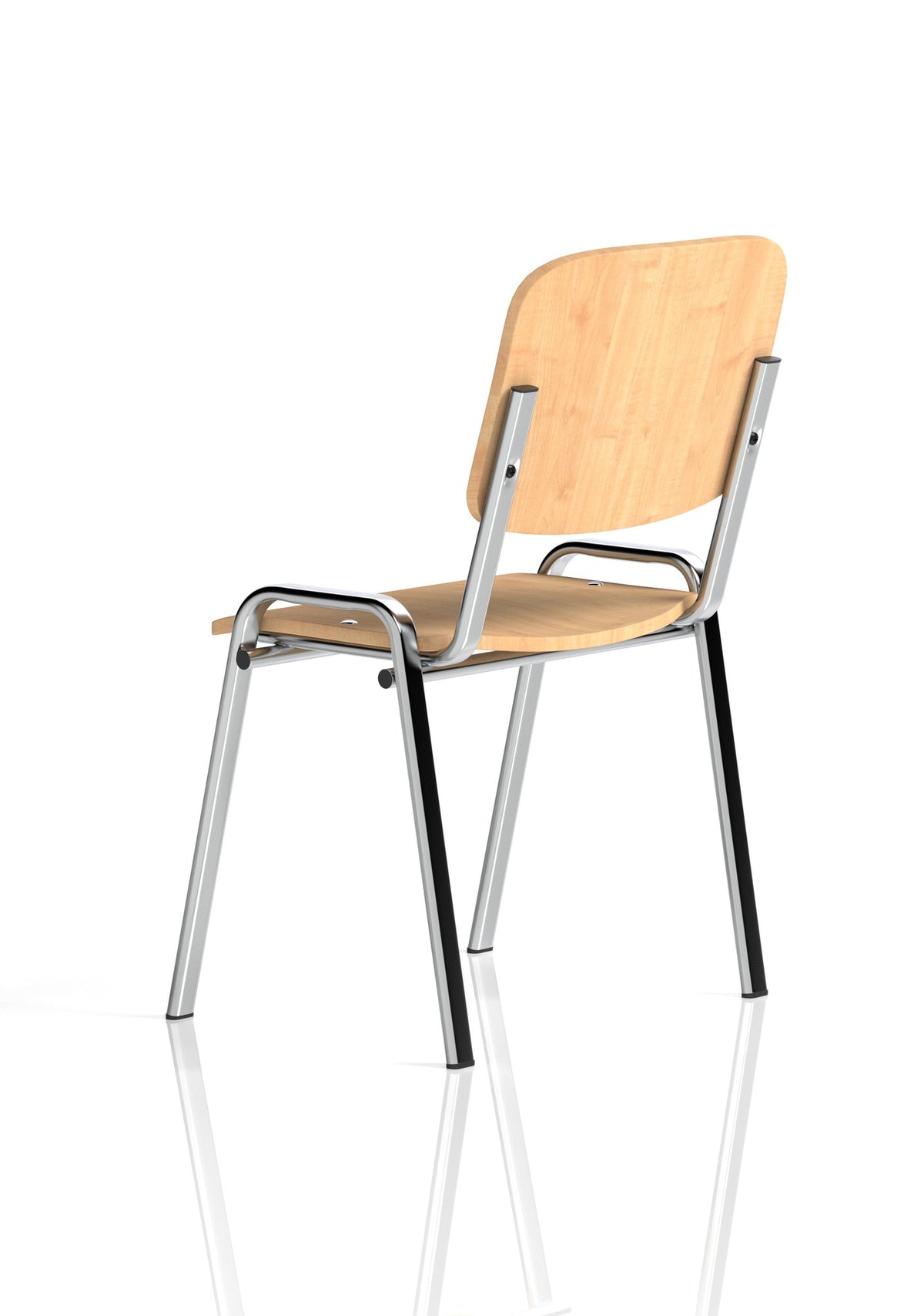 ISO Beech Wood Stacking Visitor Chair, another view 4