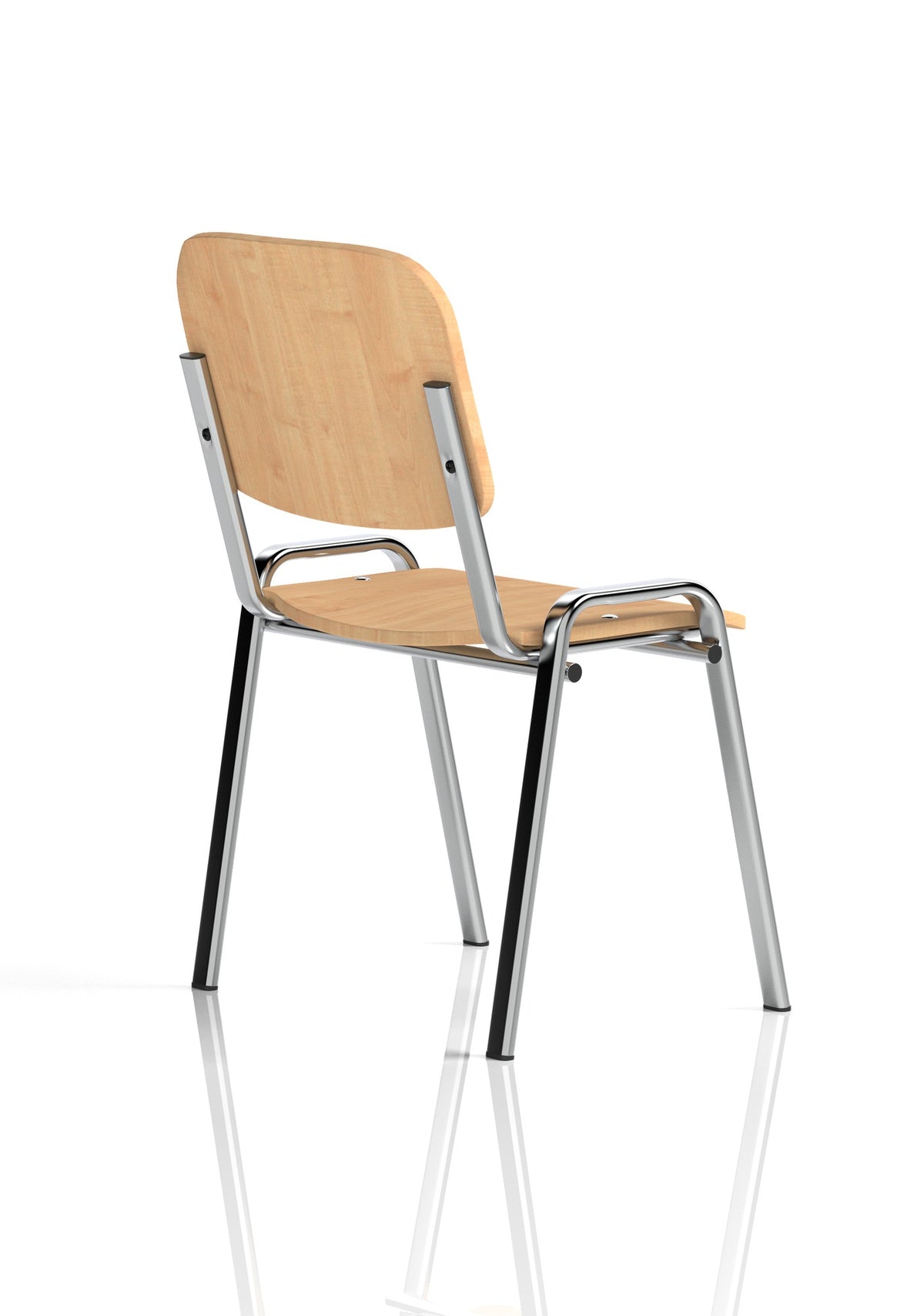 ISO Beech Wood Stacking Visitor Chair, another view 6