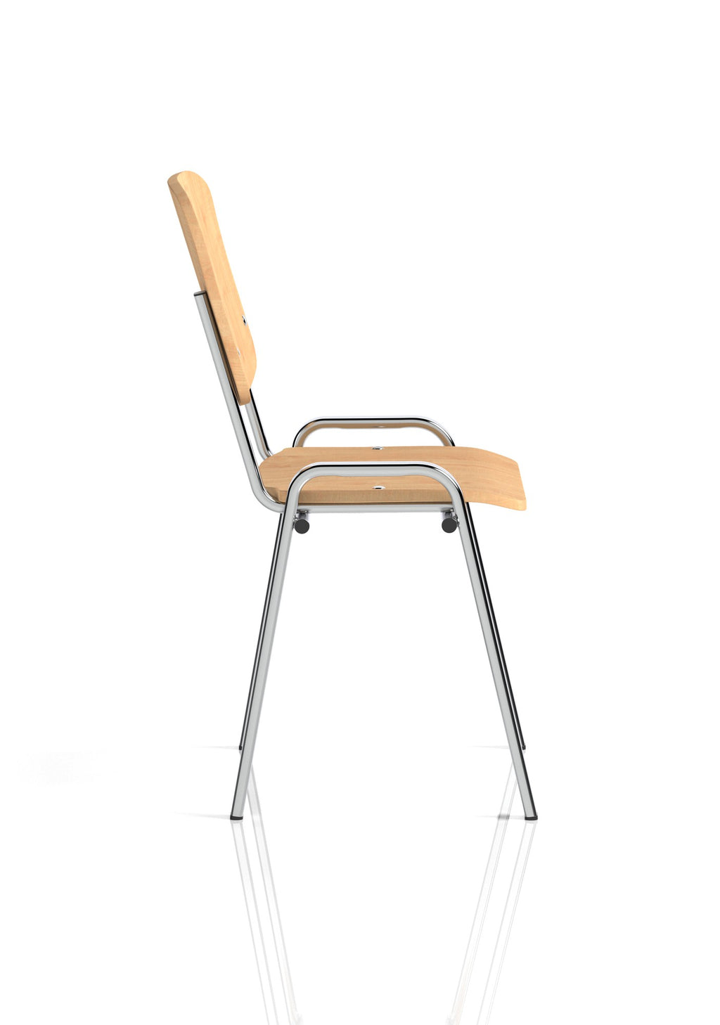 ISO Beech Wood Stacking Visitor Chair, another view 7