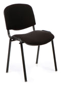 Iso Fabric Stacking Conference Chair with Black Frame (Pack of 10) in black