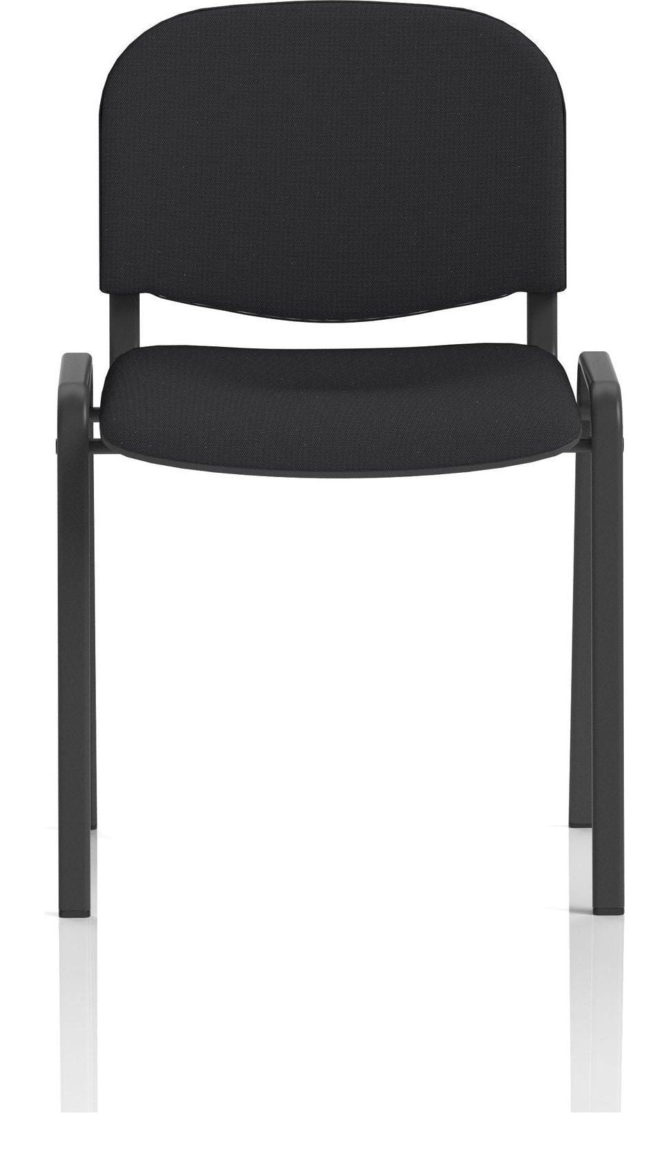 ISO Fabric Stacking Visitor Chair, black fabric, black, black fabric, another view 1