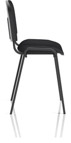ISO Fabric Stacking Visitor Chair, black fabric, black, black fabric, another view 2
