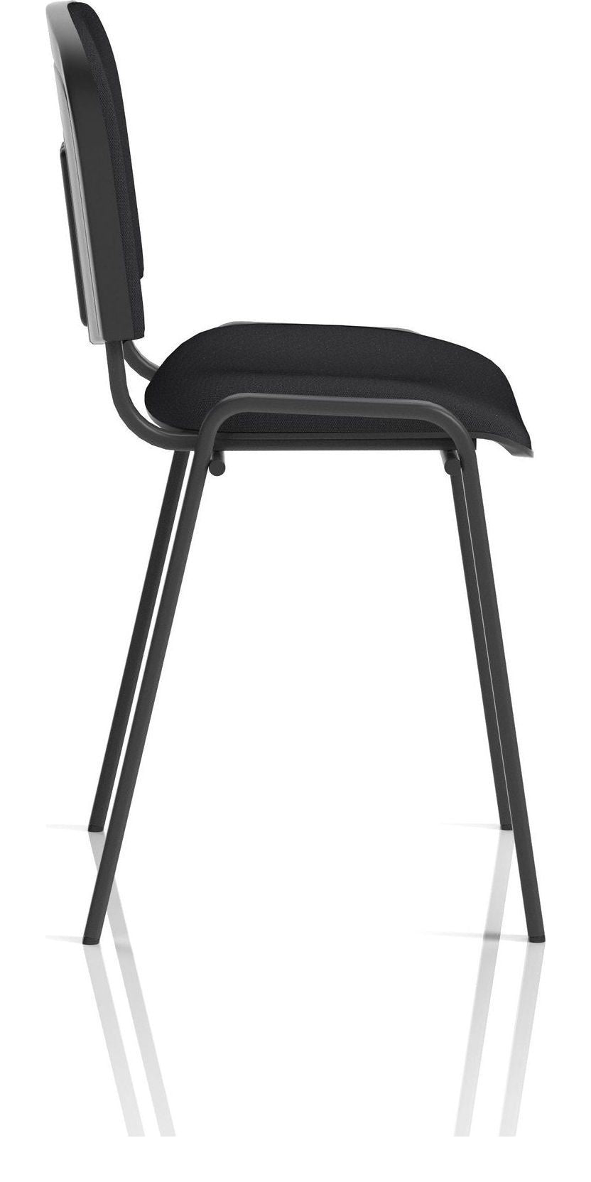ISO Fabric Stacking Visitor Chair, black fabric, black, black fabric, another view 2
