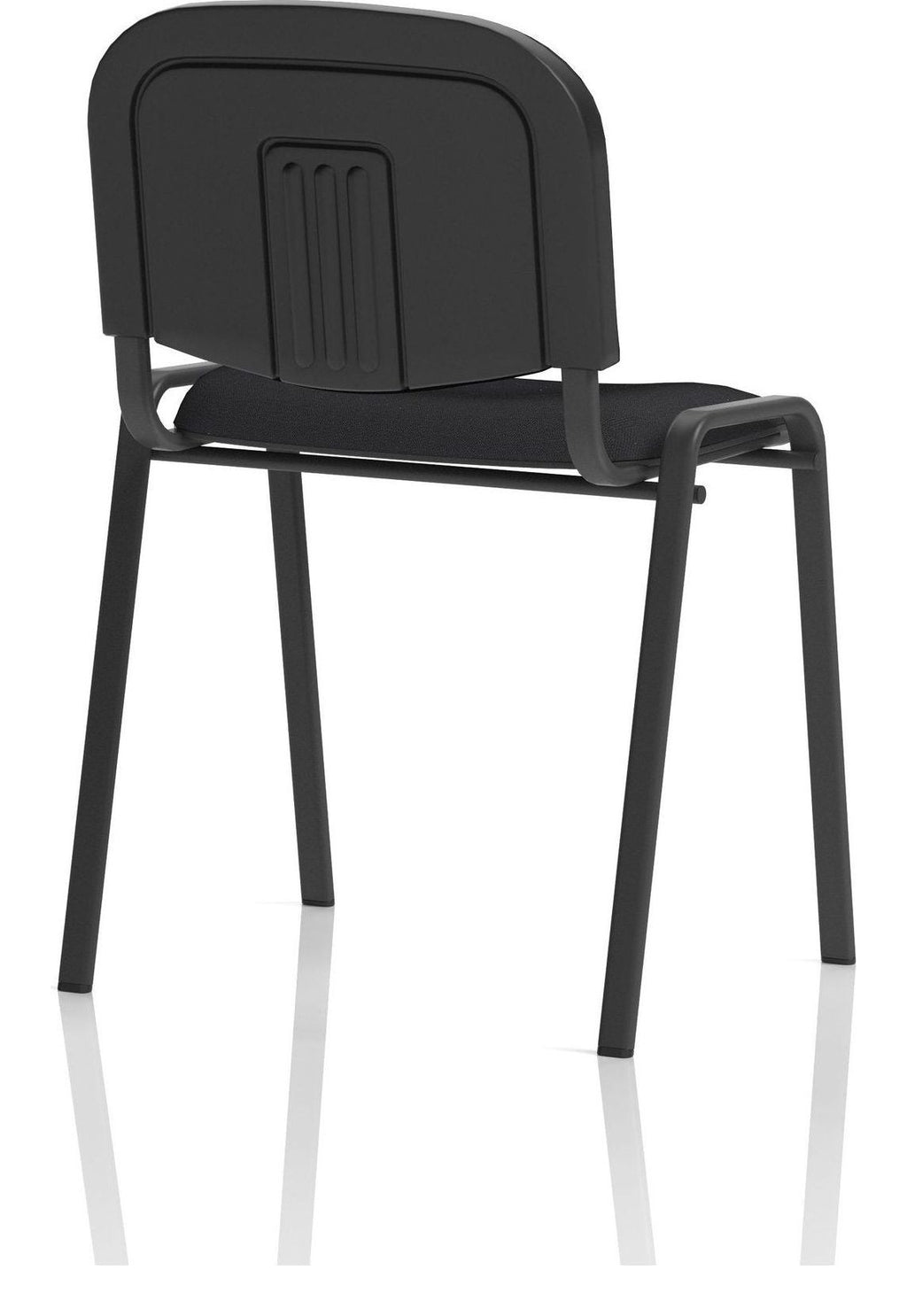 ISO Fabric Stacking Visitor Chair, black fabric, black, black fabric, another view 3