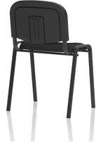 ISO Fabric Stacking Visitor Chair, black fabric, black, black fabric, another view 3