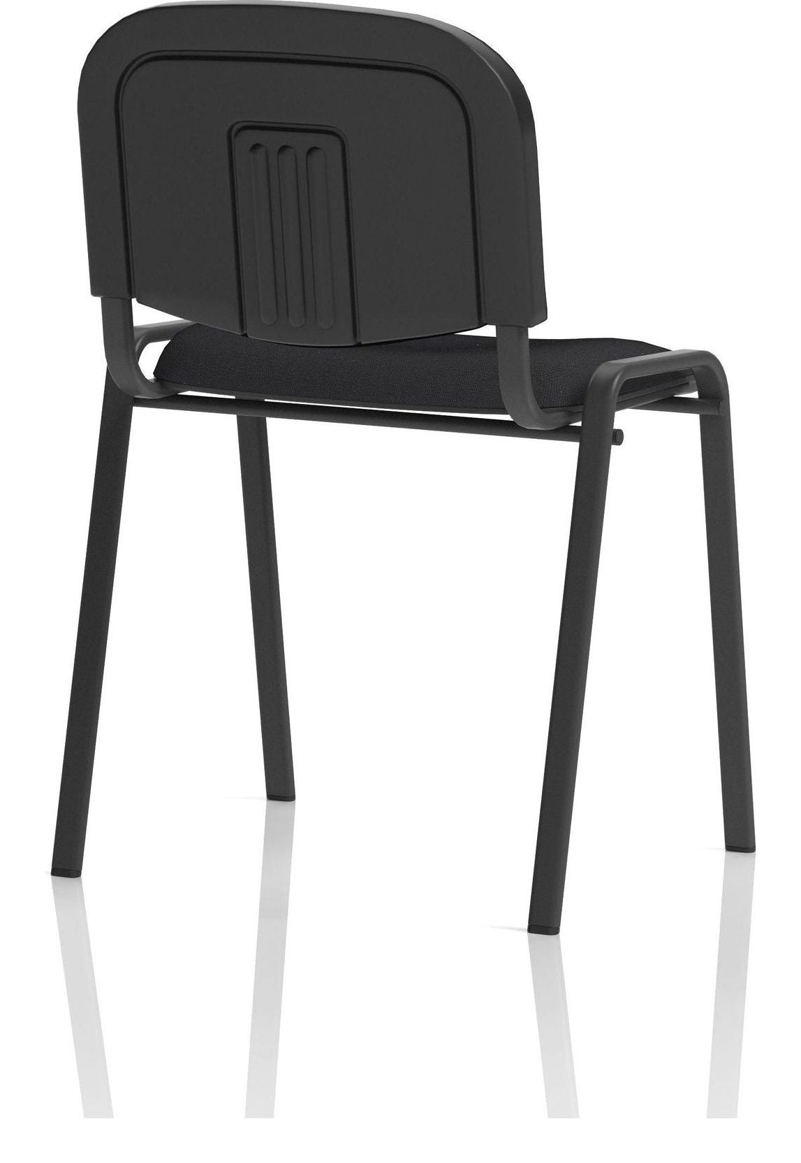 ISO Fabric Stacking Visitor Chair, black fabric, black, black fabric, another view 3